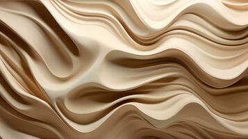 Generative AI, ivory and beige modelling clay, gypsum or ceramic background and texture, curls and flowing forms photo