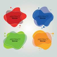 conjunto de resumen moderno gráfico elementos. dinámico de colores formas y línea. vector