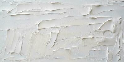 Generative AI, Closeup of impasto abstract rough white art painting texture photo