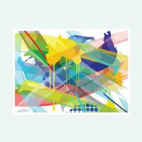 wall painting abstract mural street art packaging color splash background vector