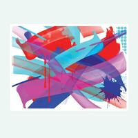 wall painting abstract mural street art packaging color splash background vector