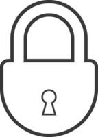 close outline padlock icon. locked and lock . Security symbol for your web site design, logo, app. safety protection vector
