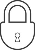 close outline padlock icon. locked and lock . Security symbol for your web site design, logo, app. safety protection vector