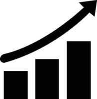 Growth icon. Profit growing icon. Growing graph symbol. Arrow graph. Finance bar chart. Increase progress Vector