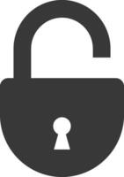 open padlock icon. unlocked lock . Security symbol for your web site design, logo, app. safety protection vector