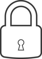 close outline padlock icon. locked and lock . Security symbol for your web site design, logo, app. safety protection vector