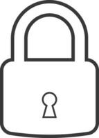 close outline padlock icon. locked and lock . Security symbol for your web site design, logo, app. safety protection vector