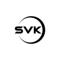 svk letra logo diseño, inspiración para un único identidad. moderno elegancia y creativo diseño. filigrana tu éxito con el sorprendentes esta logo. vector