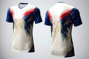 Bosquejo Deportes fútbol americano equipo uniformes multicolores camisa, generativo ai ilustración foto