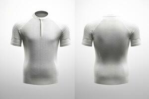 Mockup sports football team uniforms white shirt, Generative AI illustration photo