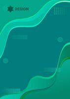 abstract green background with waves vector