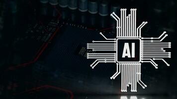 The ai or Artificial Intelligence image for technology  concept 3d rendering photo