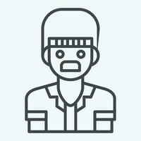 Icon Man. related to Indigenous People symbol. line style. simple design editable. simple illustration vector