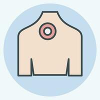 Icon Back Pain. related to Body Ache symbol. color mate style. simple design editable. simple illustration vector