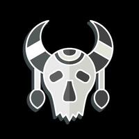 Icon Skull Cow. related to Indigenous People symbol. glossy style. simple design editable. simple illustration vector