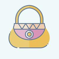 Icon Bag. related to Indigenous People symbol. doodle style. simple design editable. simple illustration vector