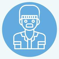 Icon Man. related to Indigenous People symbol. blue eyes style. simple design editable. simple illustration vector