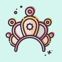 Icon Crown. related to Indigenous People symbol. MBE style. simple design editable. simple illustration vector