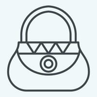 Icon Bag. related to Indigenous People symbol. line style. simple design editable. simple illustration vector