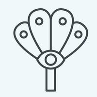 Icon Fan. related to Indigenous People symbol. line style. simple design editable. simple illustration vector