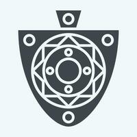 Icon Pendant. related to Indigenous People symbol. glyph style. simple design editable. simple illustration vector
