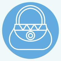 Icon Bag. related to Indigenous People symbol. blue eyes style. simple design editable. simple illustration vector