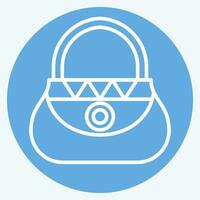 Icon Bag. related to Indigenous People symbol. blue eyes style. simple design editable. simple illustration vector