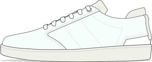 Low Top Sneaker Basic Sneaker Design Vector Illustration