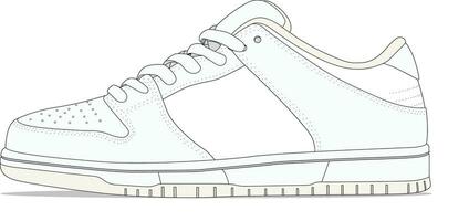 Low Top Sneaker Vector Design Template