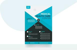 Medical health care corporate flyer brochure design flyer hospital banner cover background template vector