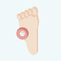 Icon Pain Foot. related to Body Ache symbol. flat style. simple design editable. simple illustration vector