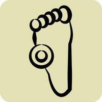 Icon Pain Foot. related to Body Ache symbol. hand drawn style. simple design editable. simple illustration vector