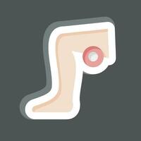 Sticker Leg. related to Body Ache symbol. simple design editable. simple illustration vector