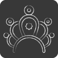 Icon Crown. related to Indigenous People symbol. chalk Style. simple design editable. simple illustration vector