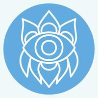 Icon Boho Style. related to Indigenous People symbol. blue eyes style. simple design editable. simple illustration vector