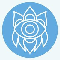 Icon Boho Style. related to Indigenous People symbol. blue eyes style. simple design editable. simple illustration vector