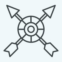 Icon Boho Archer. related to Indigenous People symbol. line style. simple design editable. simple illustration vector