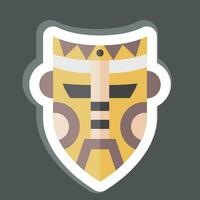 Sticker Mask. related to Indigenous People symbol. simple design editable. simple illustration vector