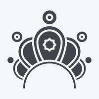 Icon Crown. related to Indigenous People symbol. glyph style. simple design editable. simple illustration vector