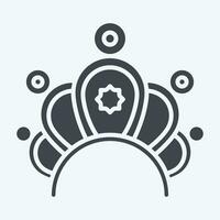 Icon Crown. related to Indigenous People symbol. glyph style. simple design editable. simple illustration vector