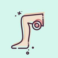 Icon Leg. related to Body Ache symbol. MBE style. simple design editable. simple illustration vector