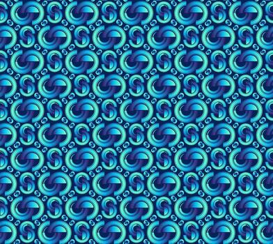 Abstract Geometric Curly Shape Pattern Design vector