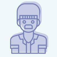 Icon Man. related to Indigenous People symbol. two tone style. simple design editable. simple illustration vector