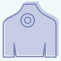 Icon Back Pain. related to Body Ache symbol. two tone style. simple design editable. simple illustration vector