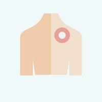 Icon Back Pain 1. related to Body Ache symbol. flat style. simple design editable. simple illustration vector