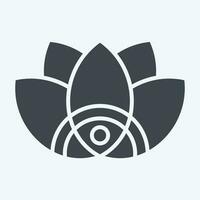 Icon Flower. related to Indigenous People symbol. glyph style. simple design editable. simple illustration vector