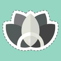 Sticker line cut Flower. related to Indigenous People symbol. simple design editable. simple illustration vector