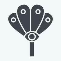 Icon Fan. related to Indigenous People symbol. glyph style. simple design editable. simple illustration vector