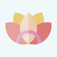 Icon Flower. related to Indigenous People symbol. flat style. simple design editable. simple illustration vector