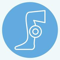 Icon Foot pain. related to Body Ache symbol. blue eyes style. simple design editable. simple illustration vector